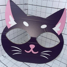 Маска из картона кошка