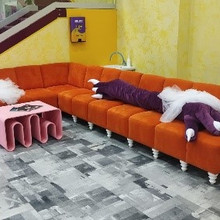 Диван угловой 235*400*70*85 ткань Десерт