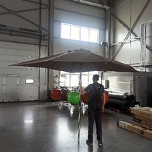 Зонт садовый с центральной опорой Naterial Aurall 285*285 h271см, квадрат серо-коричневый