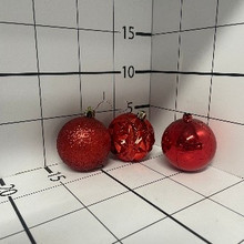 Шар пластик красный 6см